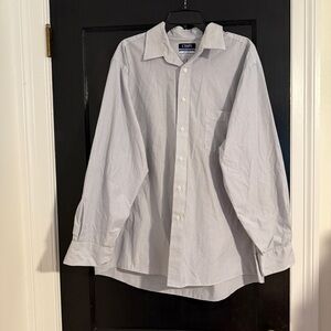 Chaps Light Blue and White Striped Buttondown Shirt